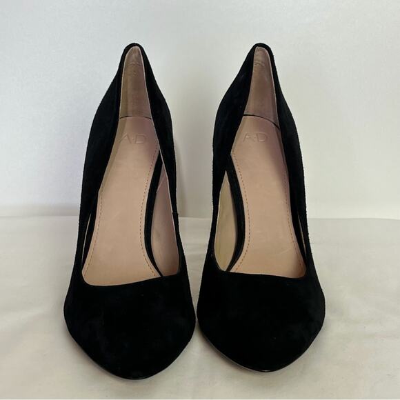 AD & Daughters Black Suede Heels Size 8 EUC - Picture 2 of 7